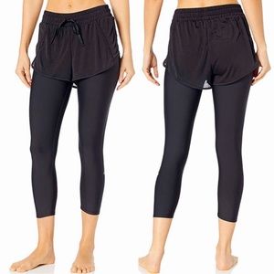 ALO Yoga high waist 2 in 1 capri‎ crop leggings w shorts size S